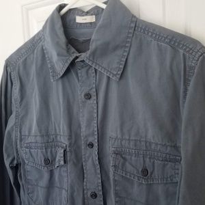 Awesome button-down, blue-grey shade